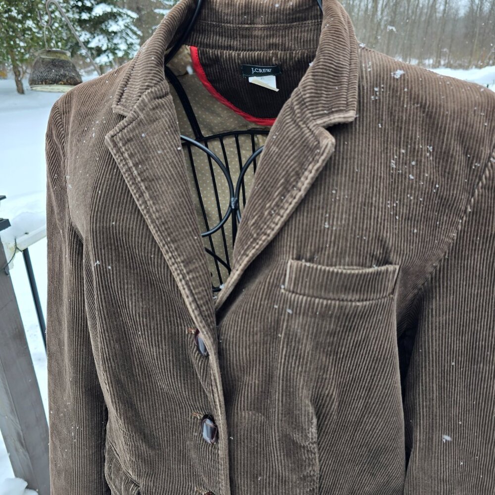 J Crew Brown Corduroy Jacket, size XL, EUC. *** Snowing Not Spotted - Picture 3 of 11